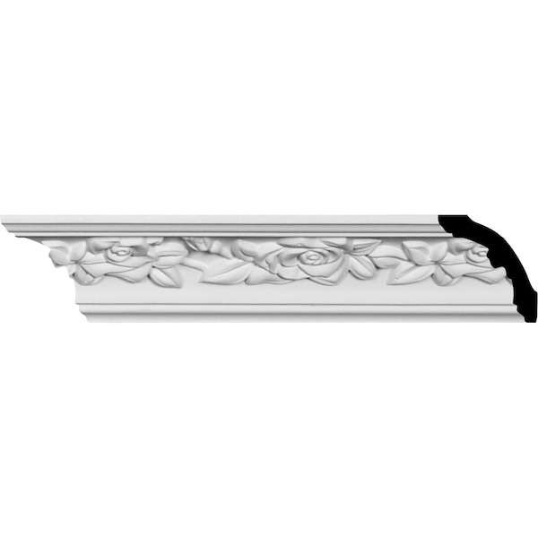 Ekena Millwork SAMPLE - 1 7/8"H x 2"P x 12"L Running Rose Crown Moulding SAMPLE-MLD01X02X02RO - main